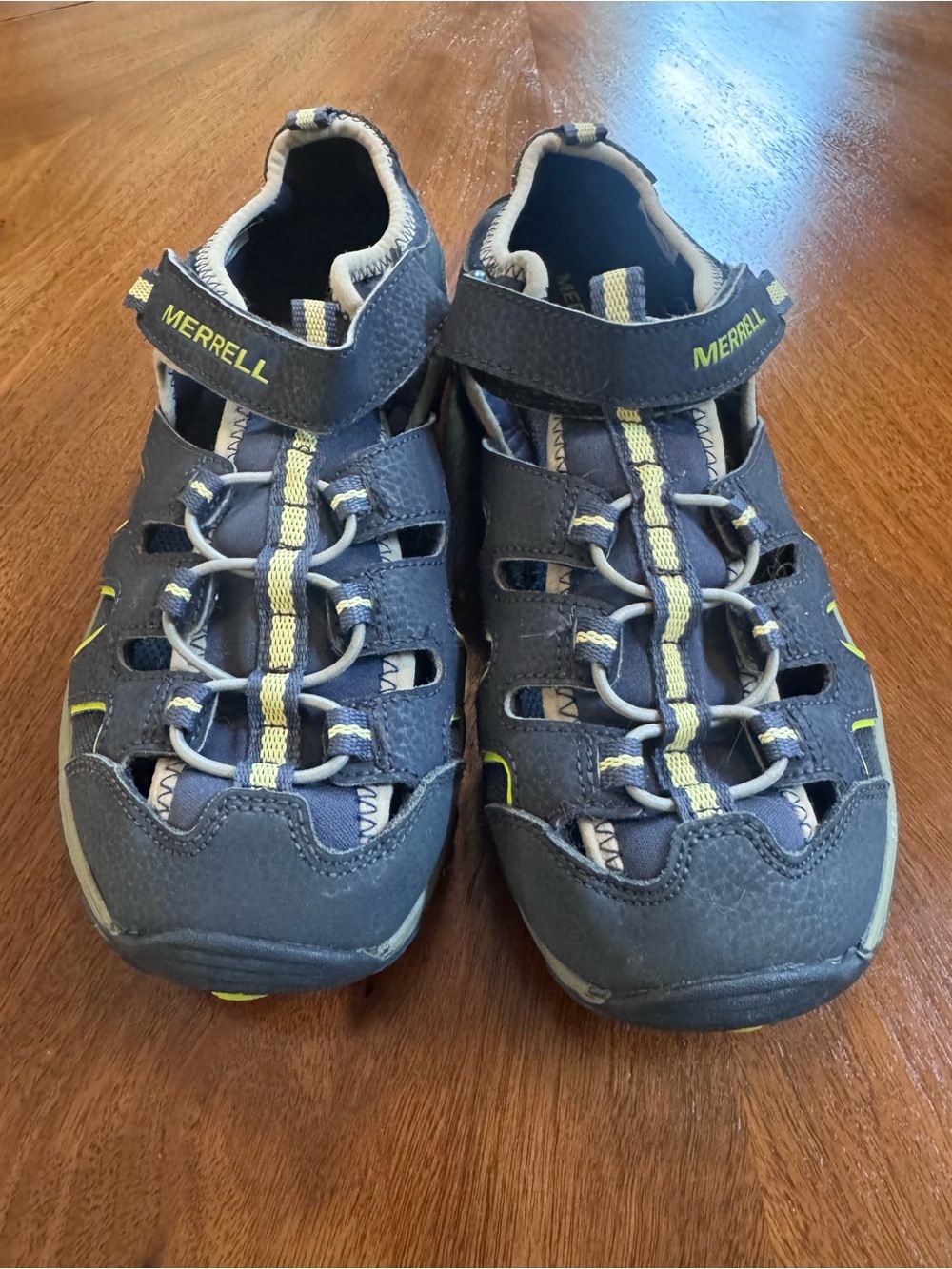 Merrell Dark Blue Sandals with Yellow Accents